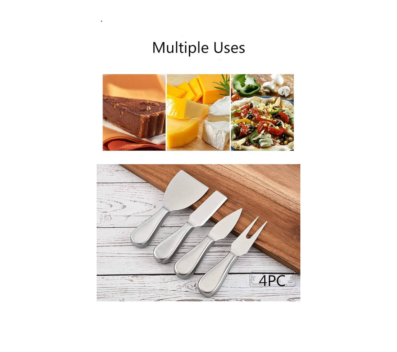 Premium Stainless Steel Cheese Tool Set - 4-Piece