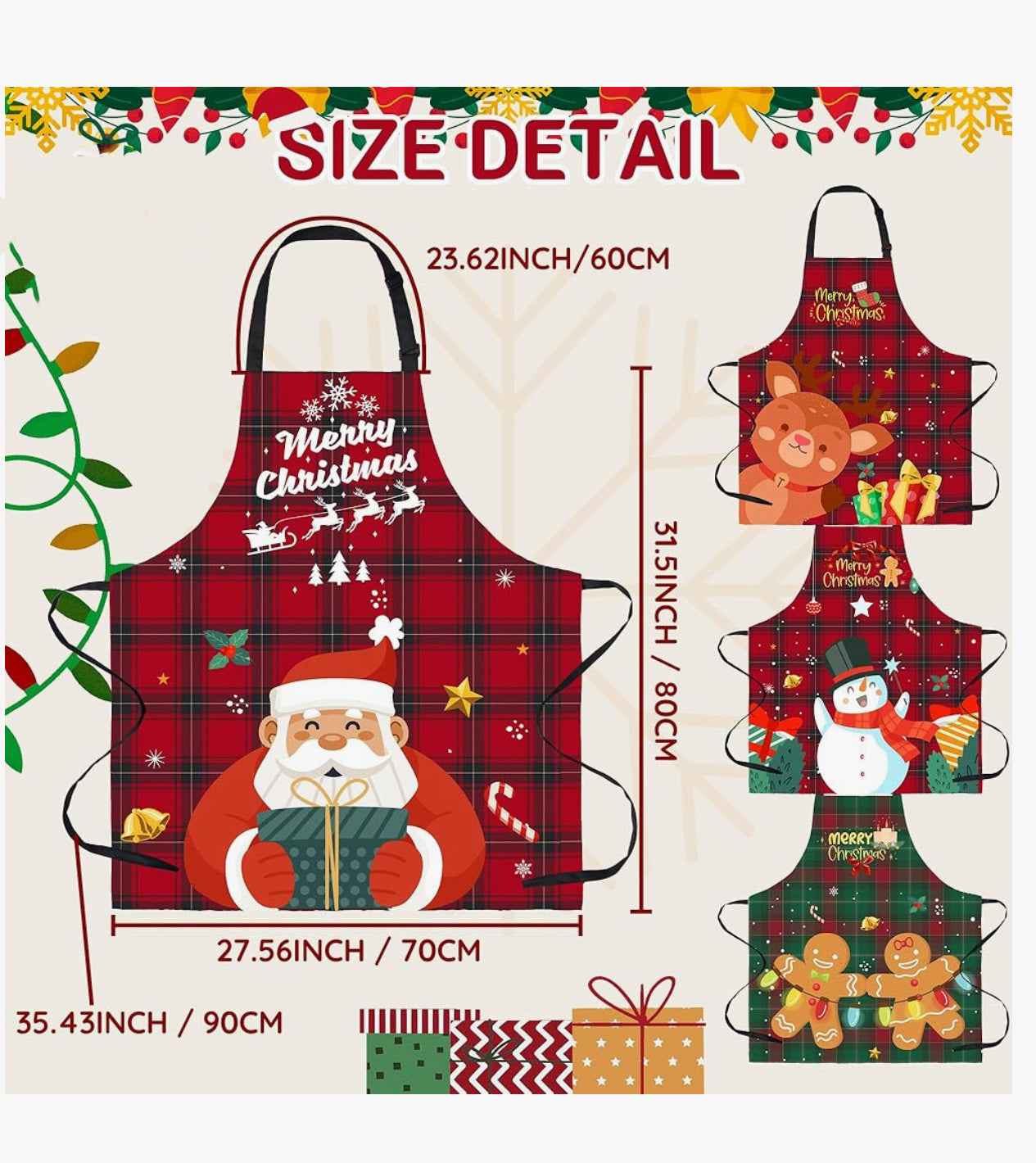 Reindeer Christmas Kitchen Apron