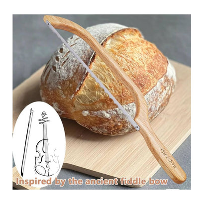 Wooden Bread Bow Knife for Sourdough - Precision Slicing for Homemade Artisan Bread