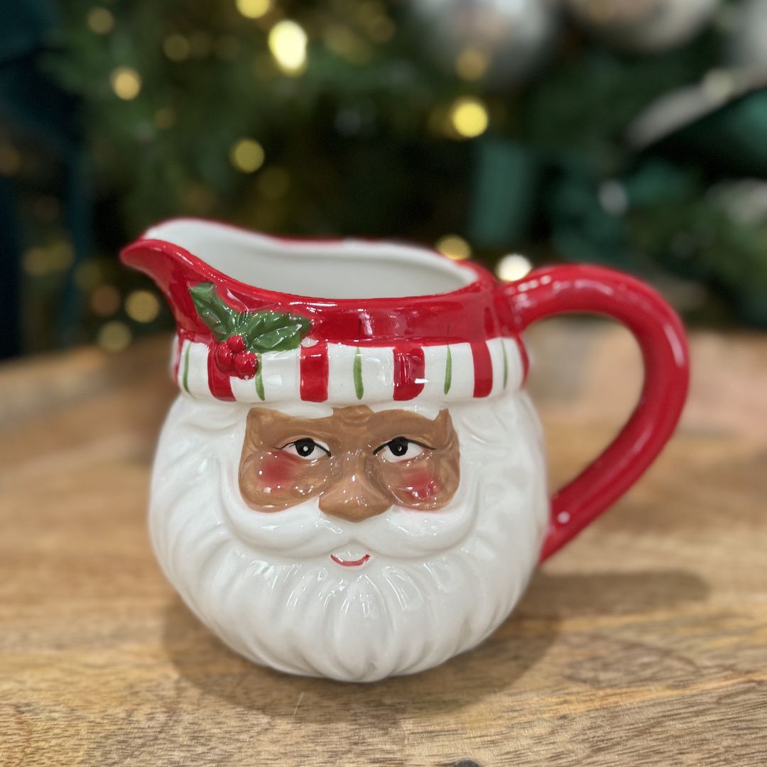 Holly and Moss Santa Jar Creamer