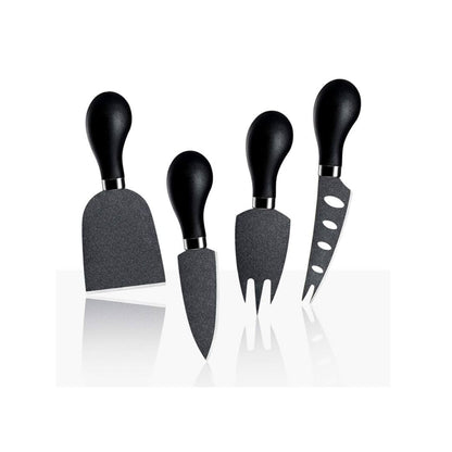 Black Color - Cheese Knife Set of 4 – Non-Stick Coated